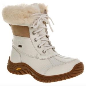 UGG Adirondack II - White Leather Snow Boots
